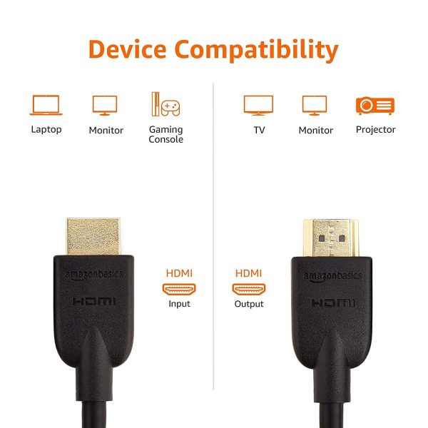 Amazon Basics High-Speed 4K HDMI Cable - 10 Feet