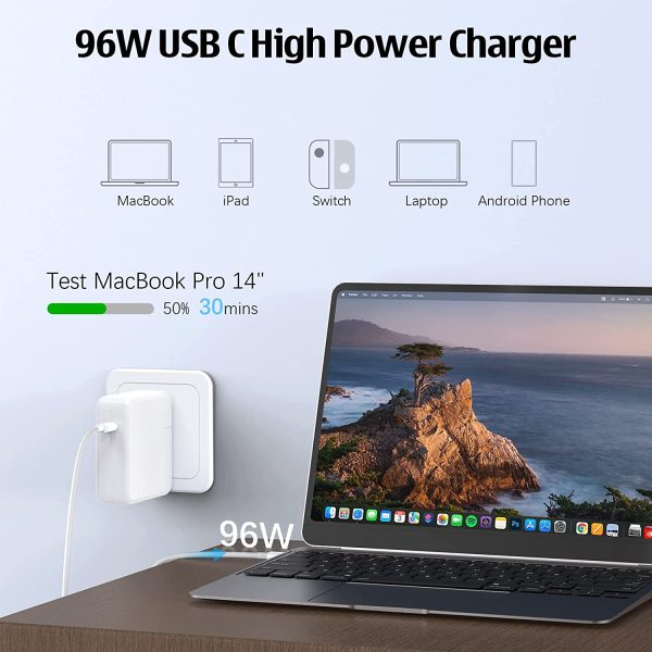 MacBook Pro Charger - 96W USB C Charger Power Adapter