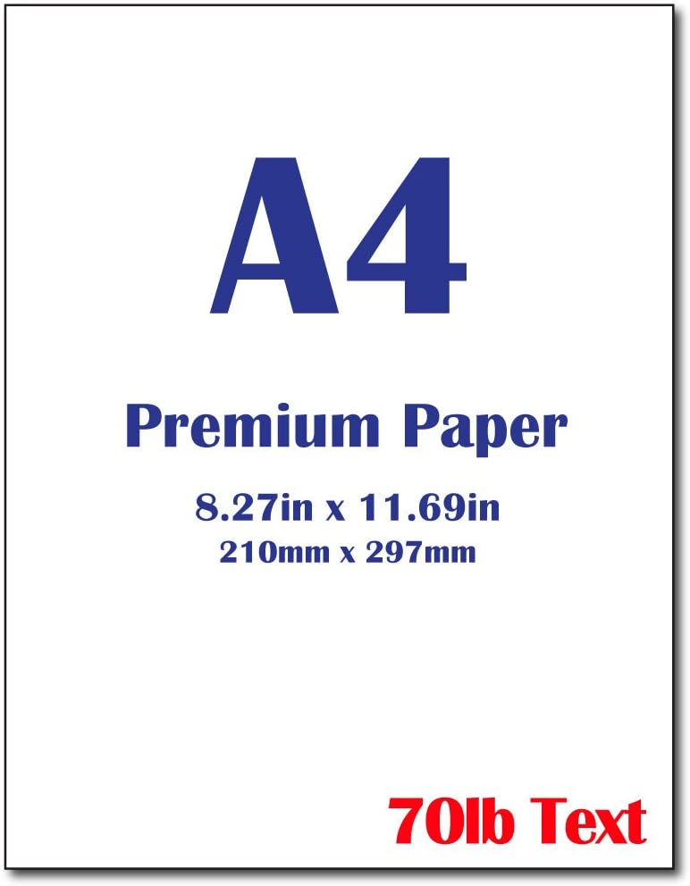 Premium A4 (8.3x 11.7) Printer Paper - 28lb Bond 70lb (250 Sheets)