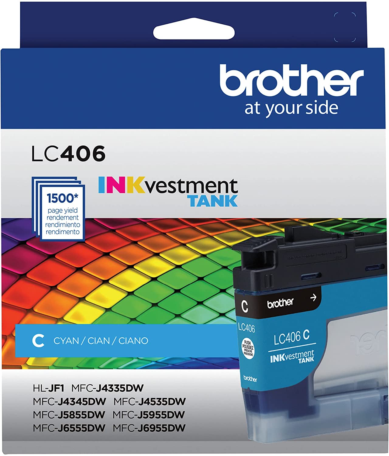 Brother LC406C - Cyan - original - ink cartridge