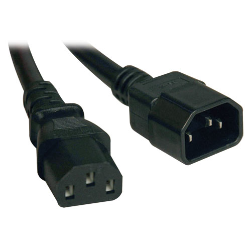 Tripp Lite 15ft Computer Power Cord Extension Cable C14 to C13 10A 18AWG 15'